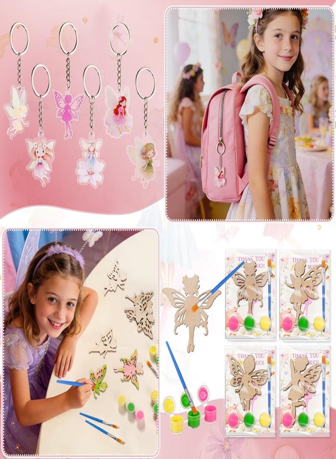 Vanblue 140 Pcs Fairy Party Favors Floral Fairy Themed Birthday Decorations Supplies Goodie Bag Stuffers Gift Bags for Girls,DIY Crafts and Classroom Rewards - Image 4